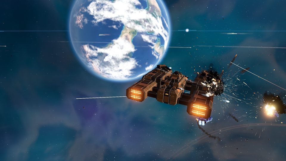 Marauder heavy hulls press the attack at knife range.