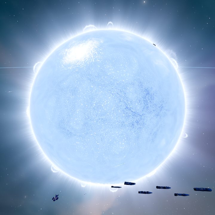 Blue supergiant, rendered in the game