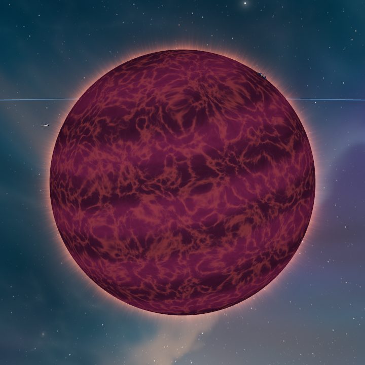 Brown dwarf, rendered in the game