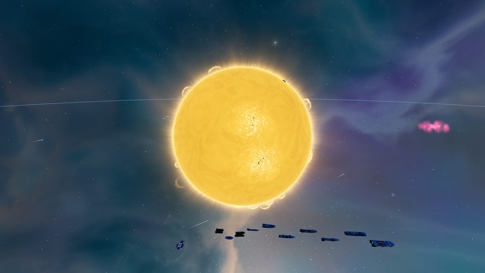 A little hotter and larger than the Sun.