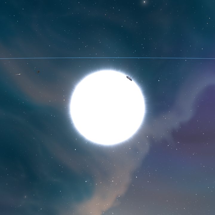 White dwarf, rendered in the game