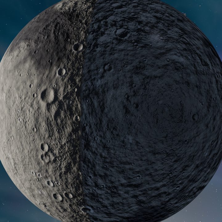 Barren world, rendered in the game