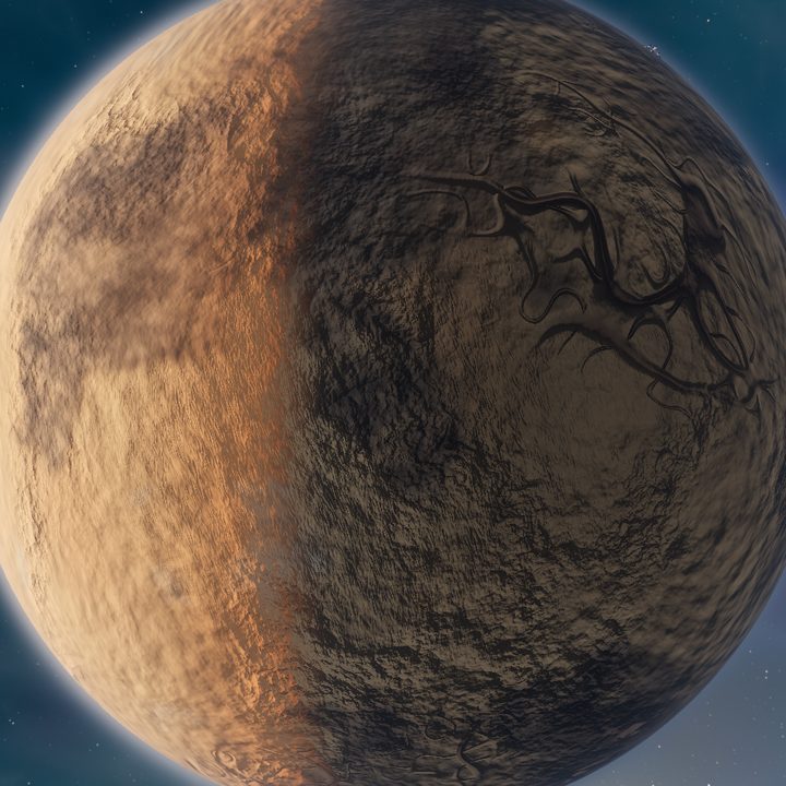 Desert world, rendered in the game