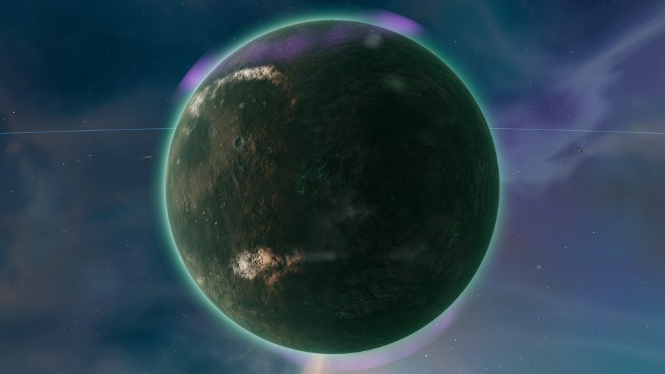 Scoured by its star; something still glows on the surface.